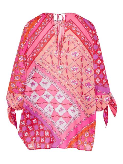 PUCCI tie-sleeve patterned beach dress - Pink - zdjęcie produktu nr 1