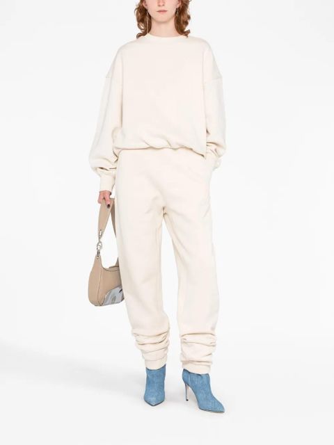 The Attico Penny logo-embossed cotton track pants - Neutrals - zdjęcie produktu nr 2