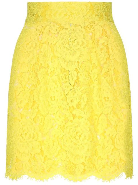 Dolce & Gabbana floral lace miniskirt - Yellow - zdjęcie produktu nr 1
