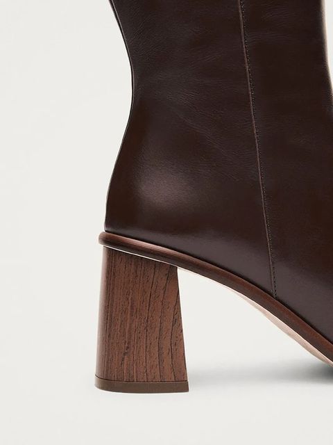 Alohas kozaki skórzane East damskie kolor brązowy na słupku BTWEC1-30