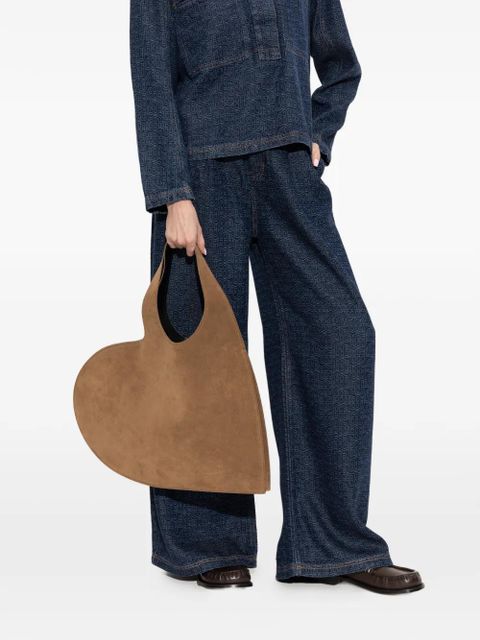 Coperni large Double Heart leather tote bag - Brown - zdjęcie produktu nr 2