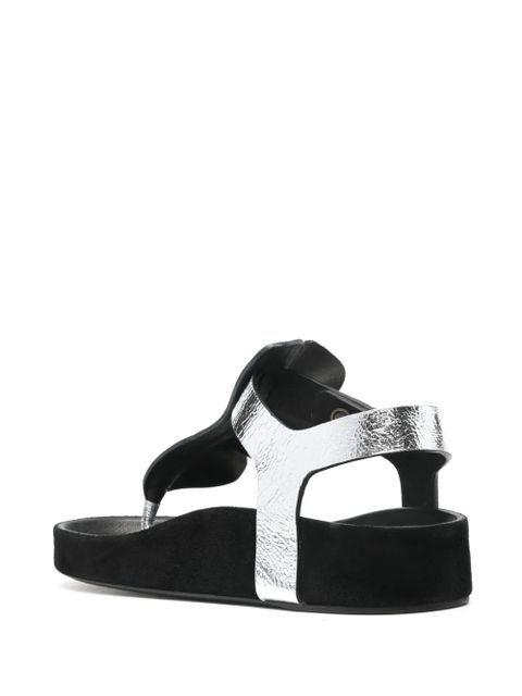 ISABEL MARANT Isela metallic sandals - Silver