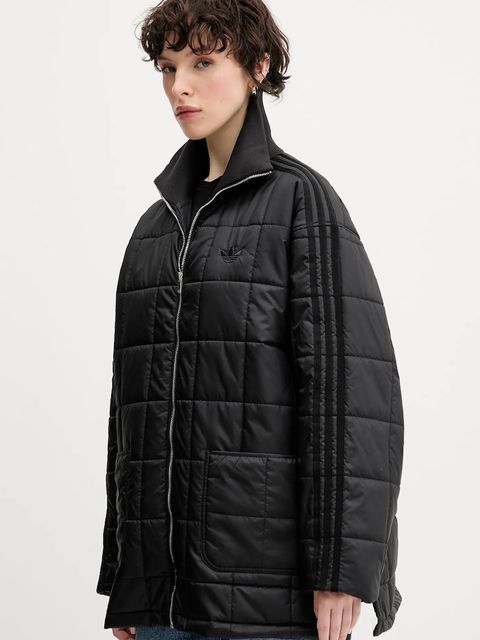 adidas Originals kurtka Quilted Jkt kolor czarny przejściowa oversize JX8825 - zdjęcie produktu nr 1