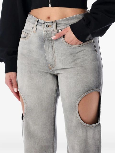 Off-White Meteor cut-out jeans - Grey