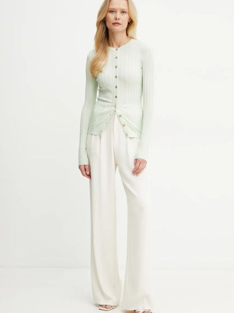 Elisabetta Franchi kardigan damski kolor turkusowy lekki MK41S51E2