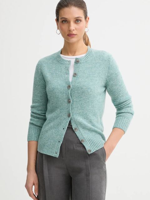 United Colors of Benetton kardigan wełniany kolor turkusowy 103ME500L - zdjęcie produktu nr 1