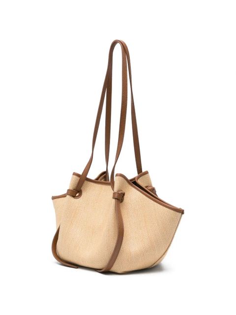 Yuzefi Mochi knotted-strap woven tote bag - Neutrals