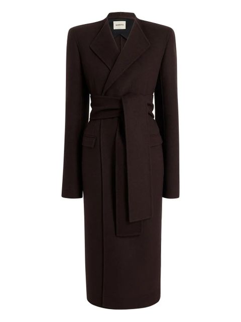 KHAITE belted wrap coat - Brown - zdjęcie produktu nr 1