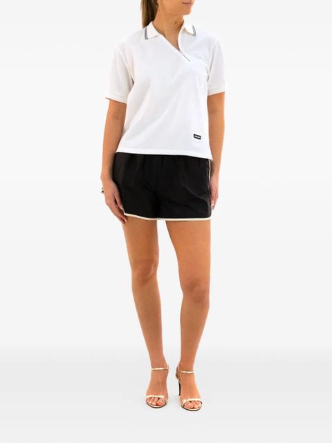 Miu Miu zip-detail polo shirt - White - zdjęcie produktu nr 2