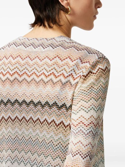 Missoni zigzag-pattern cardi-coat - Neutrals