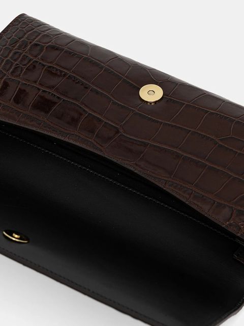 Luisa Spagnoli kopertówka skórzana kolor brązowy 542509