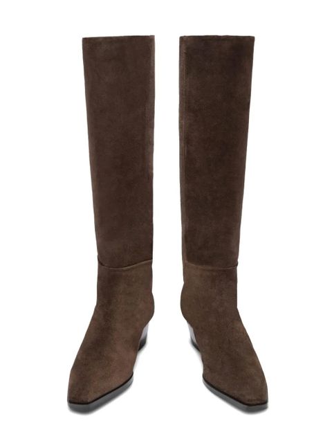 Aeyde suede knee-high boots - Brown