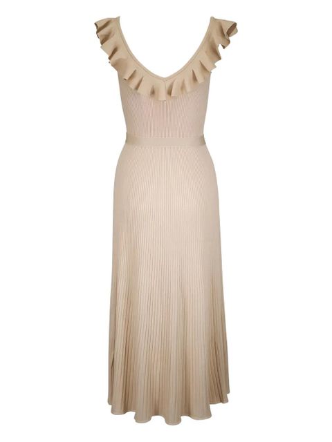 ZIMMERMANN ruffled ribbed midi dress - Neutrals - zdjęcie produktu nr 2