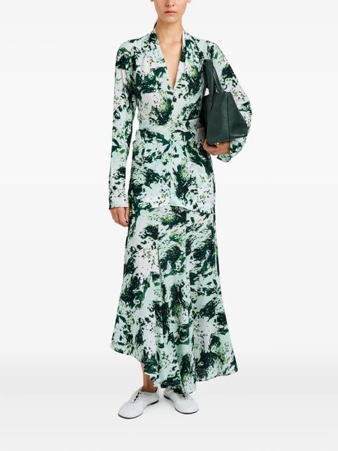 Proenza Schouler Adela printed blouse - Green - zdjęcie produktu nr 2