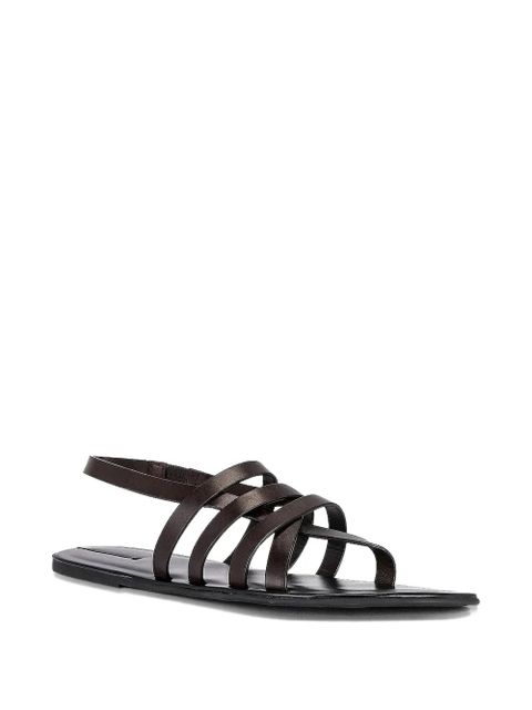 The Row leather slingback sandals - Brown