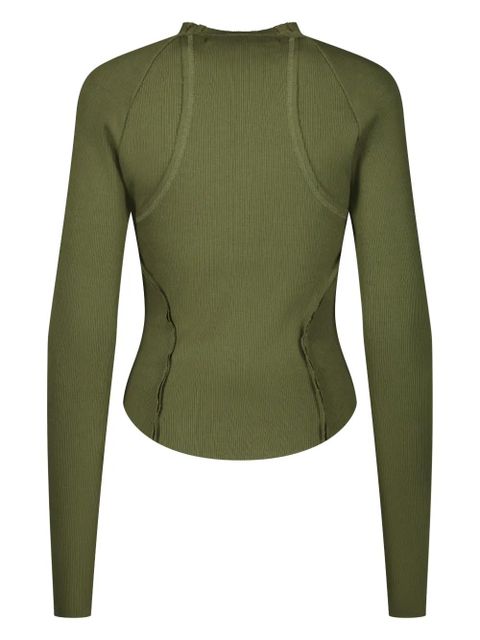 MISBHV ribbed blouse - Green - zdjęcie produktu nr 2