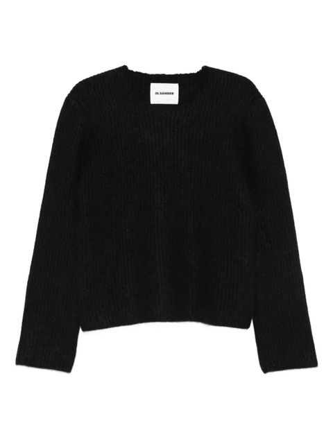 Jil Sander ribbed wool-mohair blend sweater - Black - zdjęcie produktu nr 1
