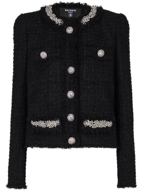 Balmain embroidered tweed jacket - Black - zdjęcie produktu nr 1