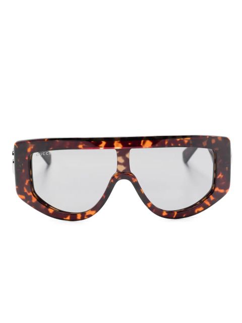 Gucci Eyewear oval-frame sunglasses - Brown - zdjęcie produktu nr 1