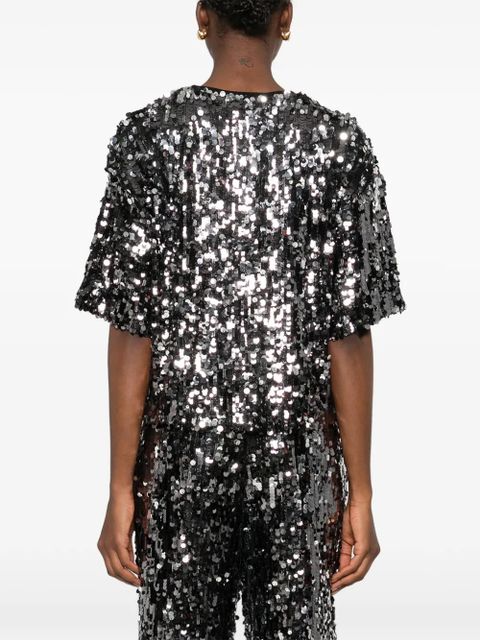 Weekend Max Mara sequinned top - Black