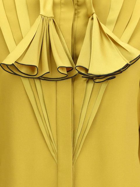 Valentino Garavani ruffled-trim shirt - Yellow