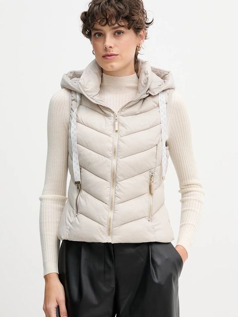 Gaudi bezrękawnik kolor beżowy zimowy 521BD35003