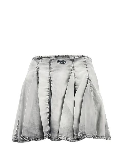 Diesel logo-detail pleated mini skirt - Grey - zdjęcie produktu nr 1