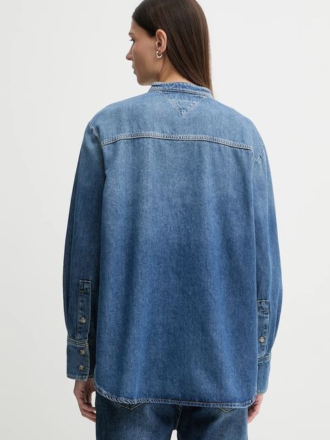 Tommy Hilfiger koszula jeansowa damska kolor niebieski regular WW0WW47732