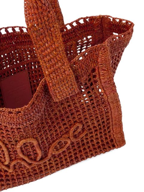 Chloé Summer Banana raffia east-west tote bag - Brown