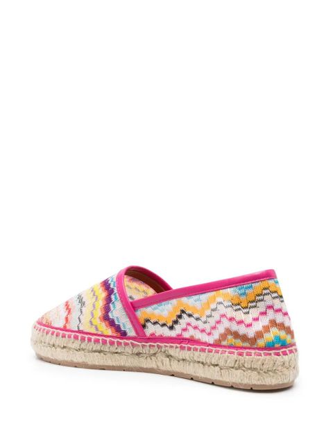 Missoni zigzag-woven flat espadrilles - White