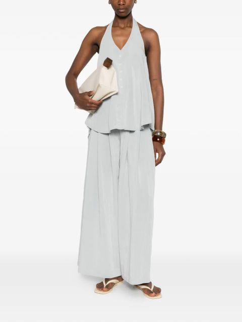 Eleh pleated palazzo pants - Blue - zdjęcie produktu nr 2