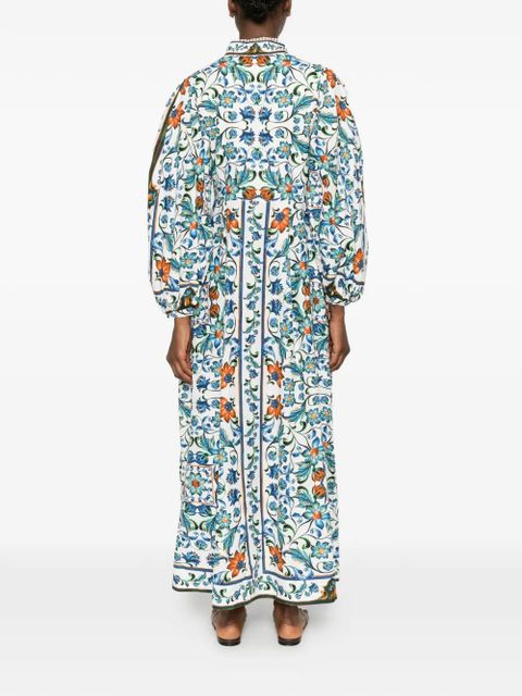 FARM Rio floral-print maxi dress - White