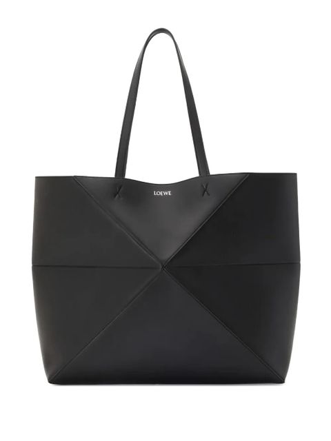 LOEWE Puzzle Fold Horizontal shoulder bag - Black - zdjęcie produktu nr 1