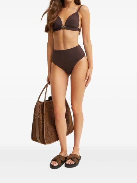 Max Mara Sabina high-rise bikini briefs - Brown
