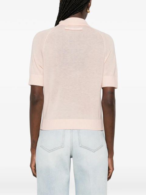 Victoria Beckham buttoned polo top - Pink
