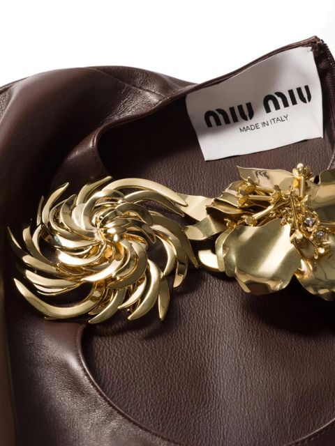 Miu Miu swirl brooch - Gold