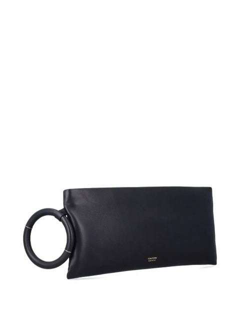 TOM FORD Aura ring leather clutch bag - Black - zdjęcie produktu nr 2