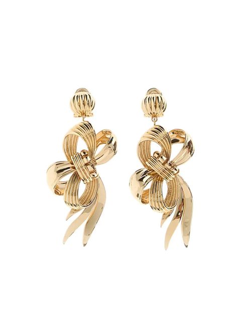 Miu Miu bow-shaped earrings - Gold