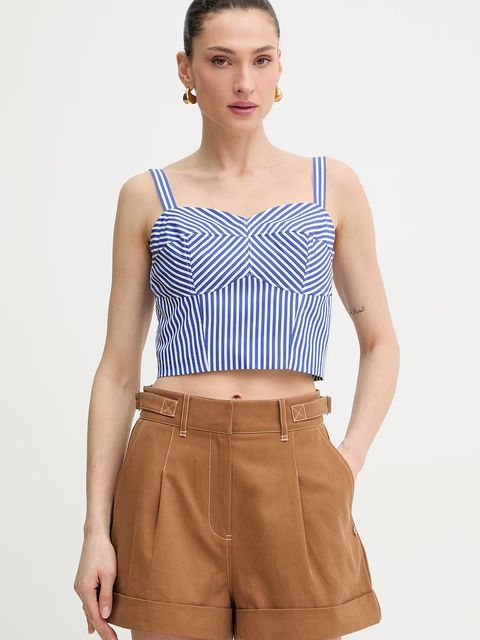 Guess crop top damski bawełniany TECLA - zdjęcie produktu nr 2