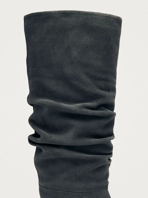 Alohas botki zamszowe Kalila damskie kolor szary na szpilce S101173-01