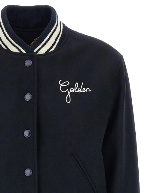 Golden Goose Dirce logo-embroidered bomber jacket - Blue
