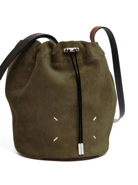 Maison Margiela drawstring leather bucket bag - Green - zdjęcie produktu nr 2