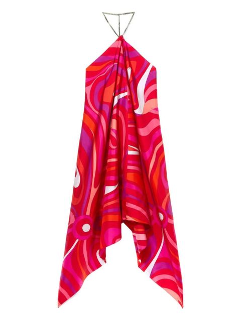 PUCCI Marmo-print halterneck dress - Red - zdjęcie produktu nr 1