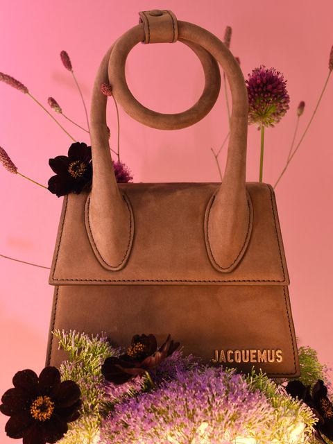 JACQUEMUS - Brązowa torebka Le Chiquito Noeud