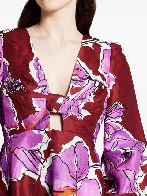 Aje floral-print mini dress - Red