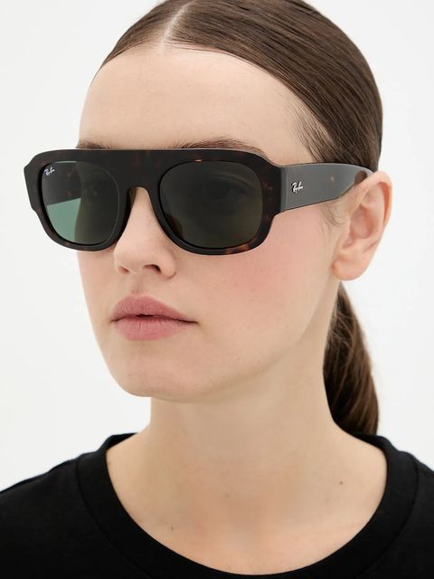 Ray-Ban okulary przeciwsłoneczne kolor brązowy 0RB2218