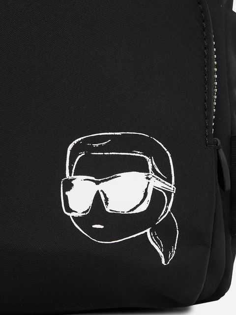 Karl Lagerfeld plecak IKON damski kolor czarny mały gładki A2W30180