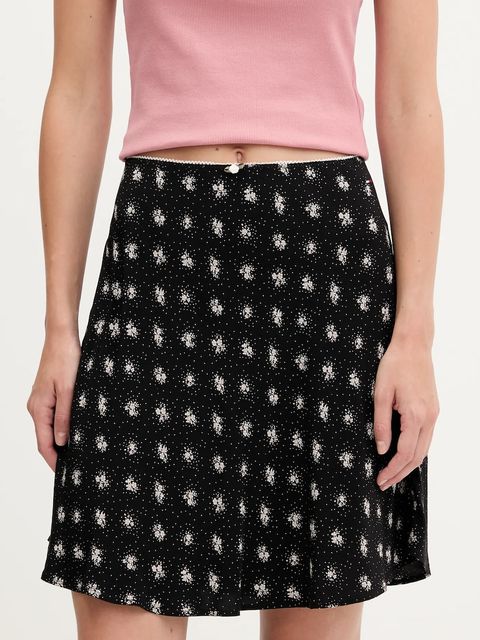 Tommy Jeans spódnica kolor czarny mini rozkloszowana DW0DW20981 - zdjęcie produktu nr 1