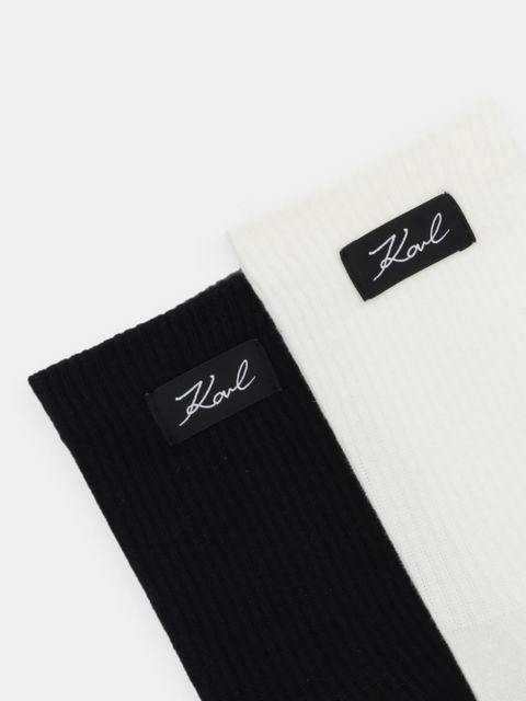 Karl Lagerfeld skarpetki K/SIGNATURE 2-pack kolor czarny B1W47036 - zdjęcie produktu nr 2