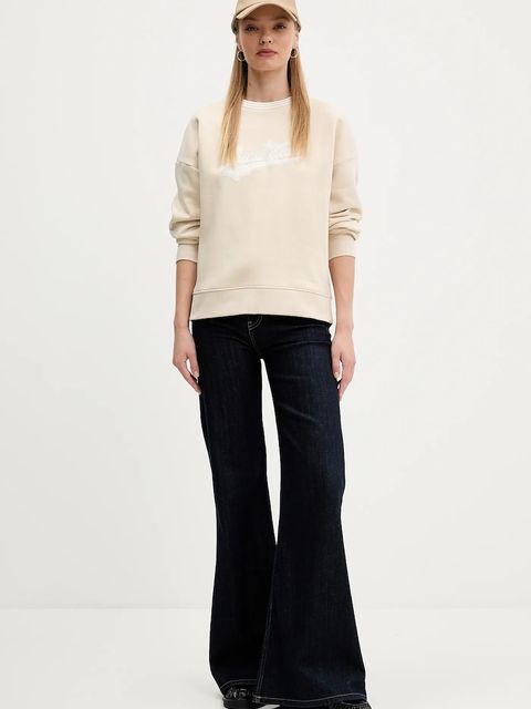 Guess Jeans bluza damska kolor beżowy z nadrukiem W5BQ23 KC811 - zdjęcie produktu nr 2